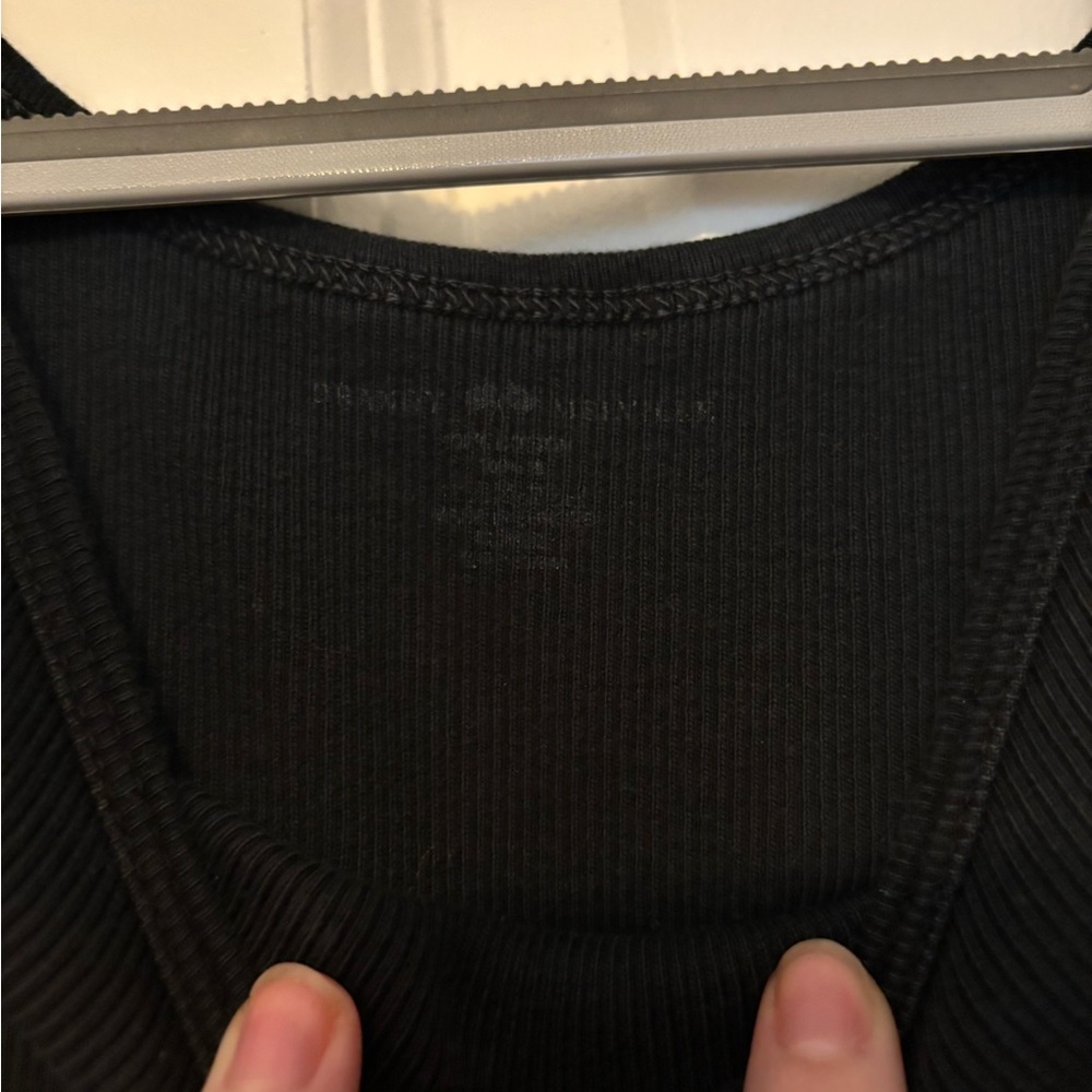 Black Ribbed Tank Top - Picture 3 of 3